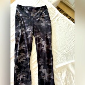 All in motion. Size XS. Black and gray camo leggings in like new condition.